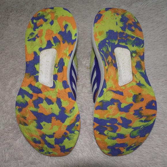 Size 4 adidas UBounce DNA Running Shoes, Crew Orange / Cloud White / Solar Slime - Picture 4 of 10